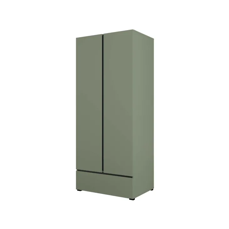 Armadio 89x210h cm 2 ante con cassetto verde Lolla