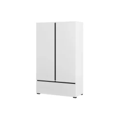 Armadio 89x150h cm 2 ante con cassetto bianco opaco Lolla