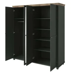 Armadio 200x216h cm 4 ante con specchio verde quercia Texel