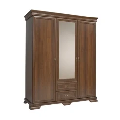 Armadio 158x193h cm 3 ante con specchio 2 cassetti arte povera quercia Kelly