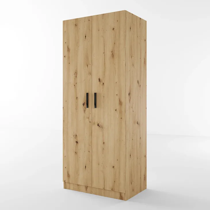 Armadio 80x191h cm 2 ante design rovere rustico Leopardi