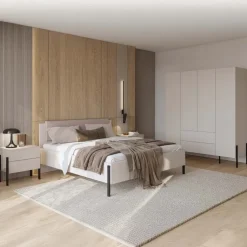 Armadio 184x210h cm 4 ante e 2 cassetti beige cashmere Simple