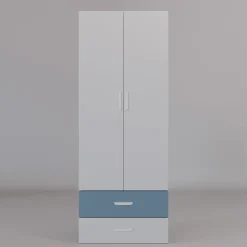 Armadio 80x200h cm 2 ante e 2 cassetti cashmere azzurro Colorful