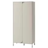 Armadio 92x201h cm 2 ante moderno beige cashmere Rita