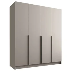 Armadio 200x215h cm 4 ante moderno beige nero Glammy 4