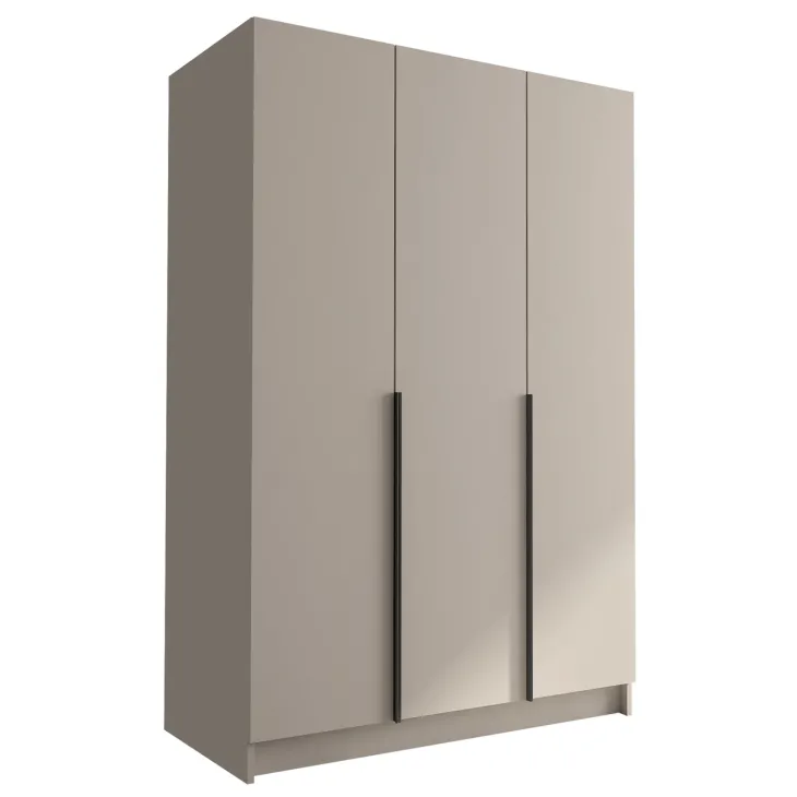 Armadio 150x215h cm 3 ante moderno beige nero Glammy 3