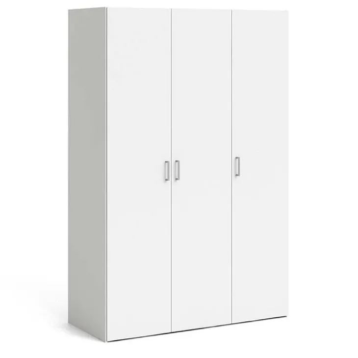Armadio 116x176h cm 3 ante moderno bianco opaco Light Gihome®