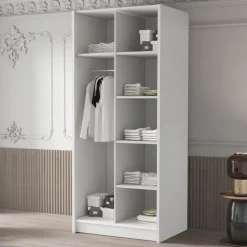 Armadio 100x215h cm 2 ante moderno bianco oro Glammy 2