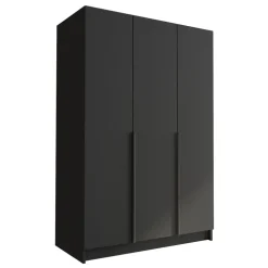 Armadio 150x215h cm 3 ante moderno nero Glammy 3