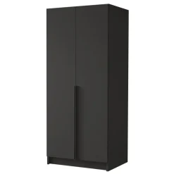 Armadio 100x215h cm 2 ante moderno nero Glammy 2