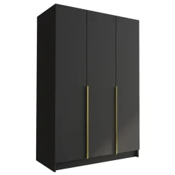 Armadio 150x215h cm 3 ante moderno nero oro Glammy 3