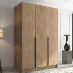 Armadio 150x215h cm 3 ante moderno rovere nero Glammy 4