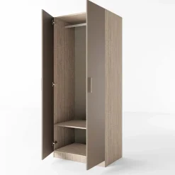 Armadio 80x191h cm 2 ante moderno rovere scuro marrone Ilario