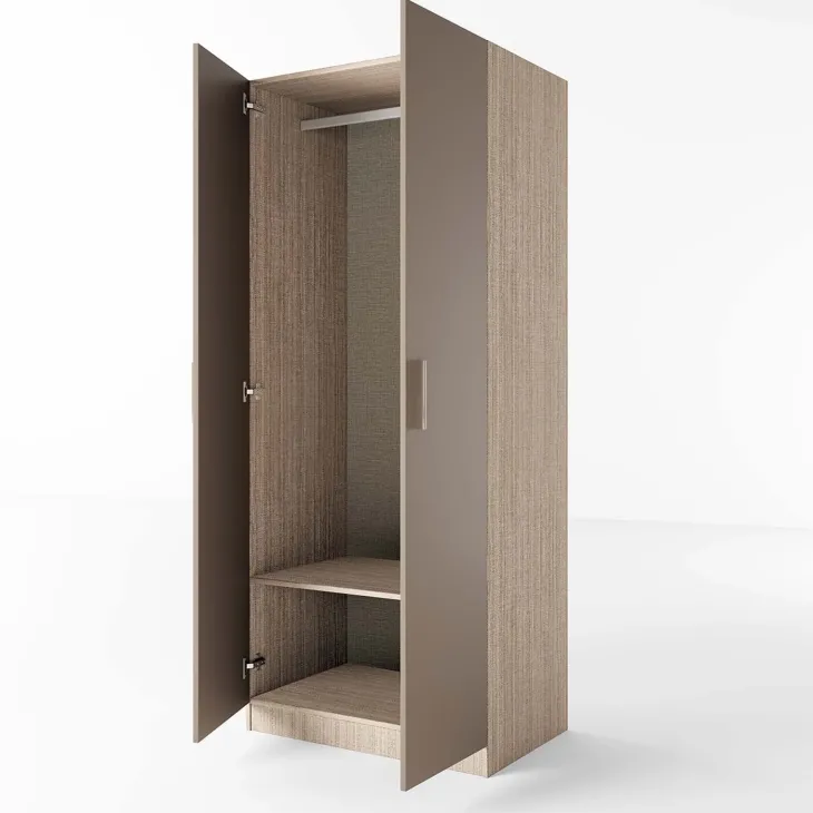 Armadio 80x191h cm 2 ante moderno rovere scuro marrone Ilario