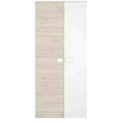 Armadio 90x205h cm 2 ante moderno rovere bianco Cairo