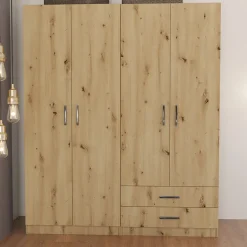 Armadio 80x191h cm 2 ante moderno rovere rustico Ilario