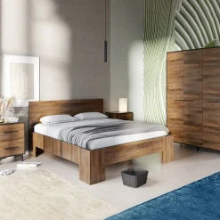 Armadio 91x185h cm 4 ante 5 ripiani noce Line
