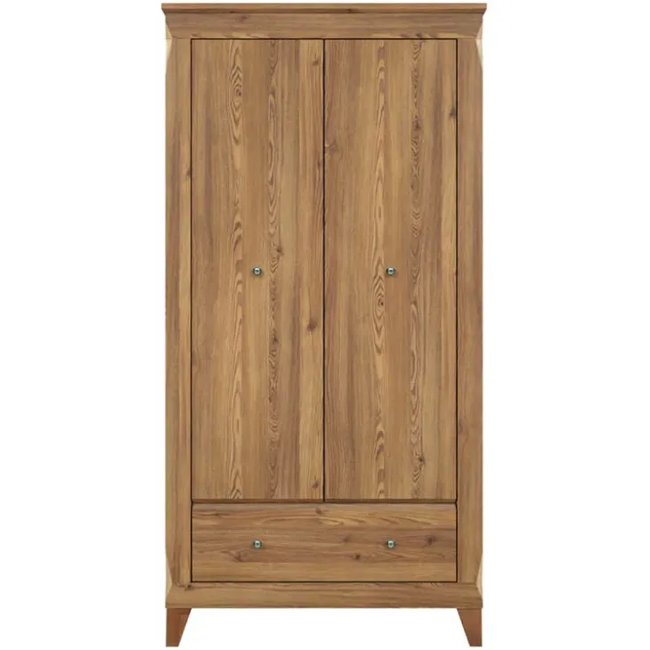 Armadio 102x202h cm 2 ante rovere scuro Lucca