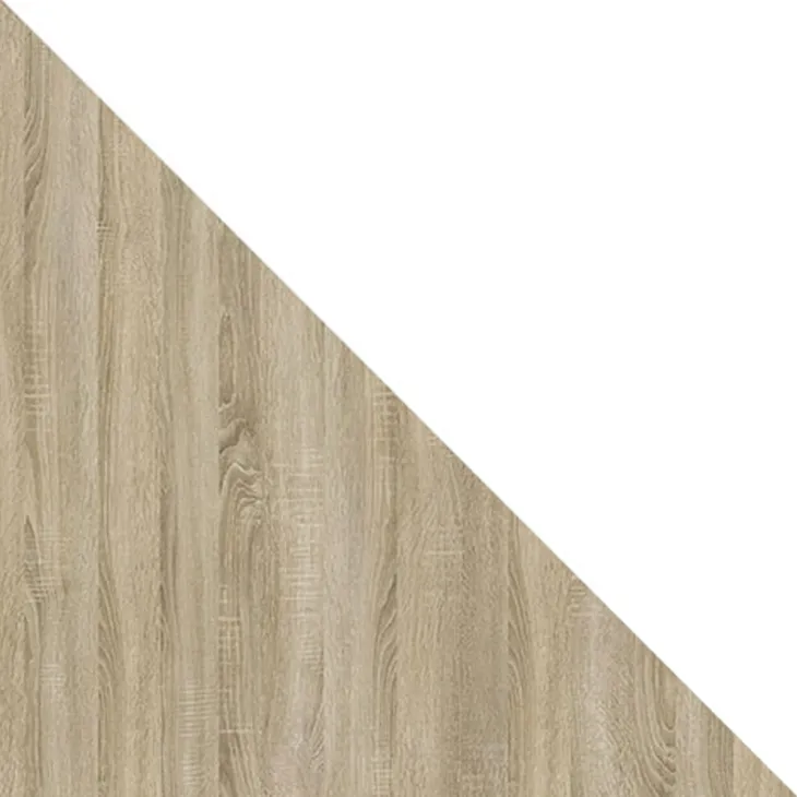 Armadio 200x215h cm 3 ante scorrevoli con specchio rovere sonoma bianco opaco Silven