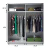 Armadio 150X200h cm 2 ante scorrevoli bianco opaco Taylor
