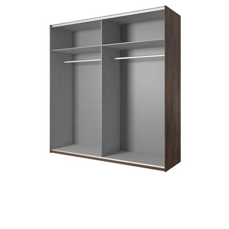 Armadio 200x213h cm 2 ante scorrevoli quercia scuro nero Vulcano