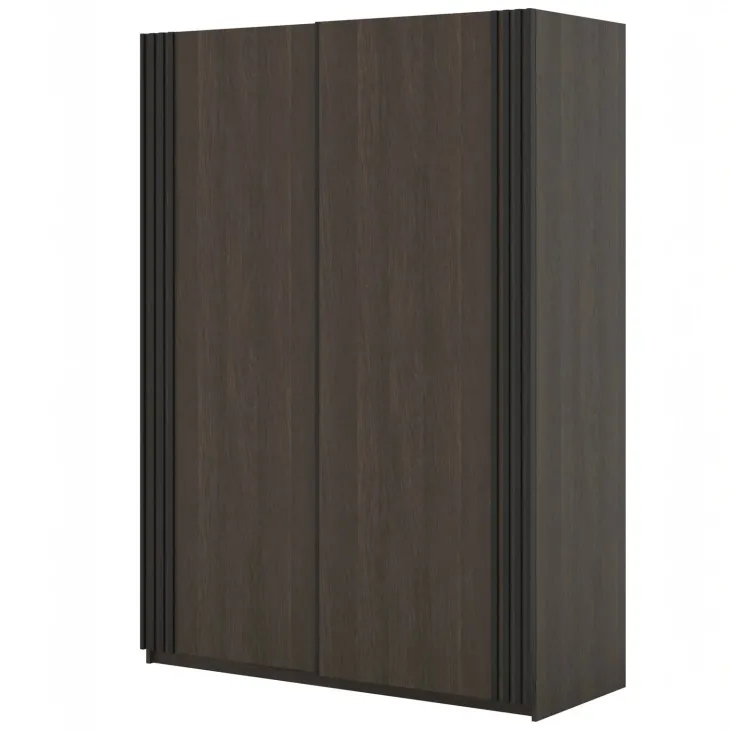 Armadio 150x210h cm 2 ante scorrevoli noce Sansha