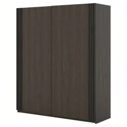 Armadio 180x210h cm 2 ante scorrevoli noce Sansha