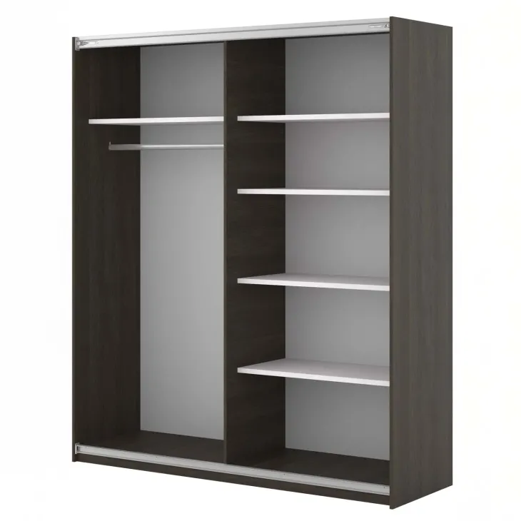 Armadio 180x210h cm 2 ante scorrevoli noce Sansha