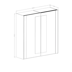 Armadio 200x213h cm 2 ante scorrevoli rovere scuro nero Vulcano