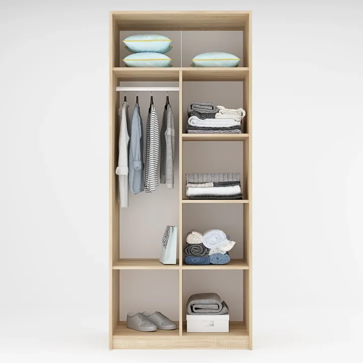 Armadio 80x190h cm cameretta rovere antracite bianco Chiaretto