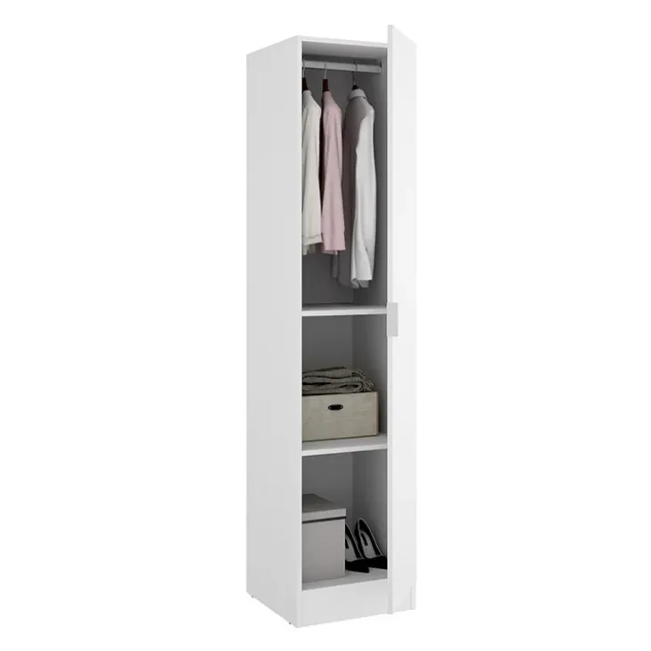 Armadio 41x184h cm con barra appendiabiti legno bianco Juan