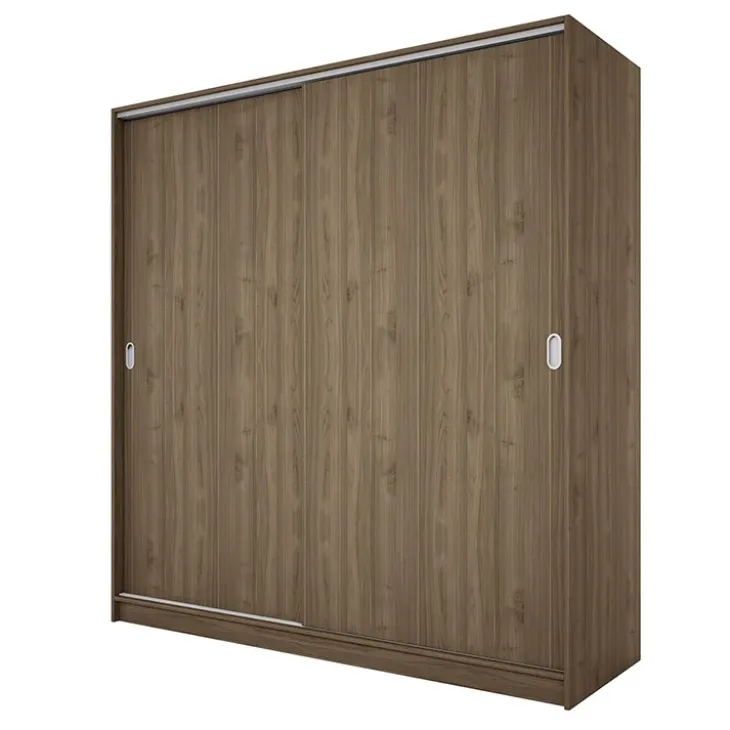 Armadio 180x191h cm due ante scorrevoli moderno noce Morante