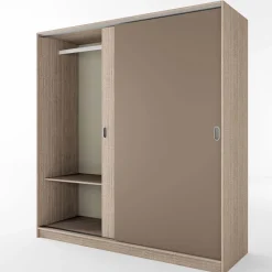 Armadio 180x191h cm scorrevole moderno rovere scuro marrone Morante