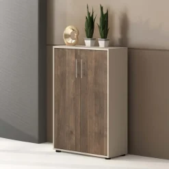 Arredo ufficio completo beige cashmere noce Woody