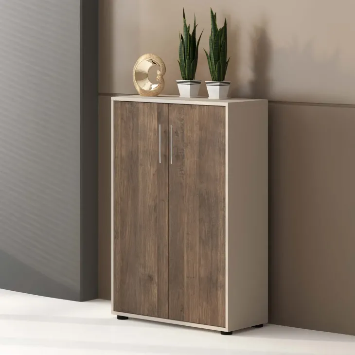 Arredo ufficio completo beige cashmere noce Woody