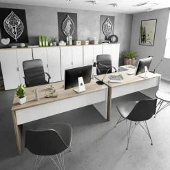 Arredo ufficio completo bianco opaco rovere natura Work 2