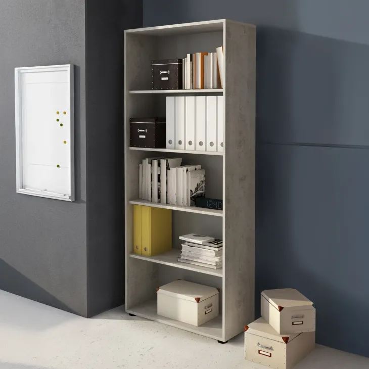 Arredo ufficio completo bianco frassinato cemento Woody