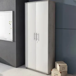 Arredo ufficio completo bianco frassinato cemento Woody