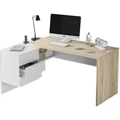 Arredo ufficio completo moderno bianco opaco rovere natura Work 1