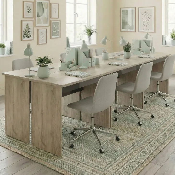 Arredo ufficio completo moderno rovere antracite lucido Time 2