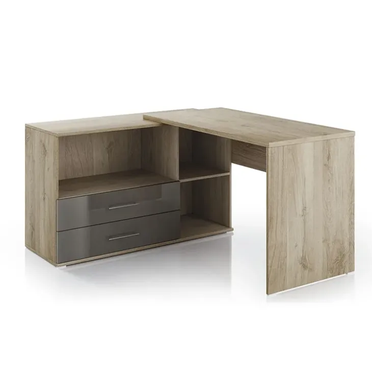 Arredo ufficio completo moderno rovere antracite lucido Time 10