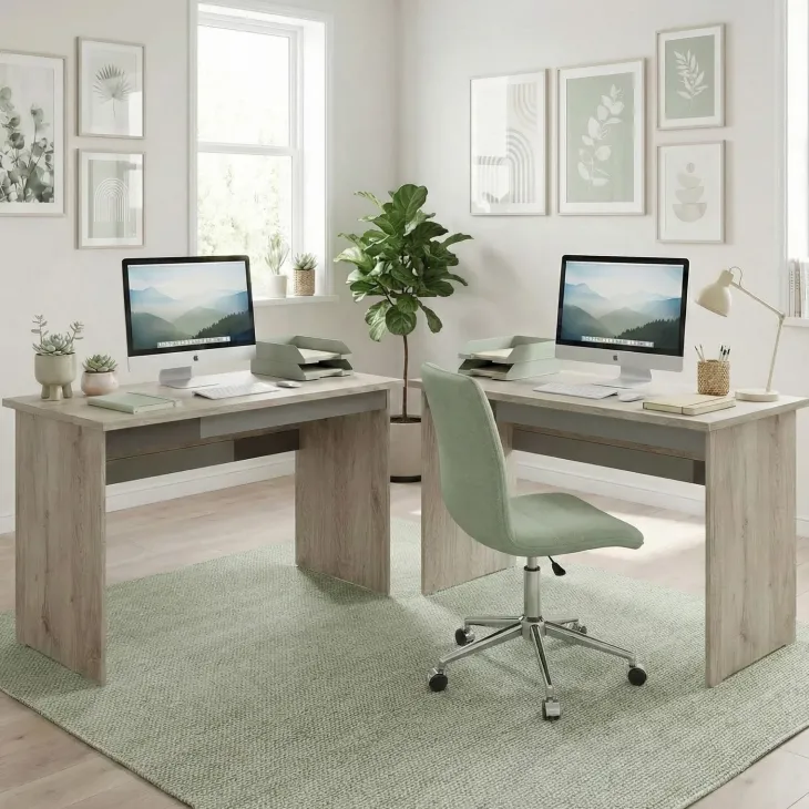 Arredo ufficio completo moderno rovere antracite lucido Time 16