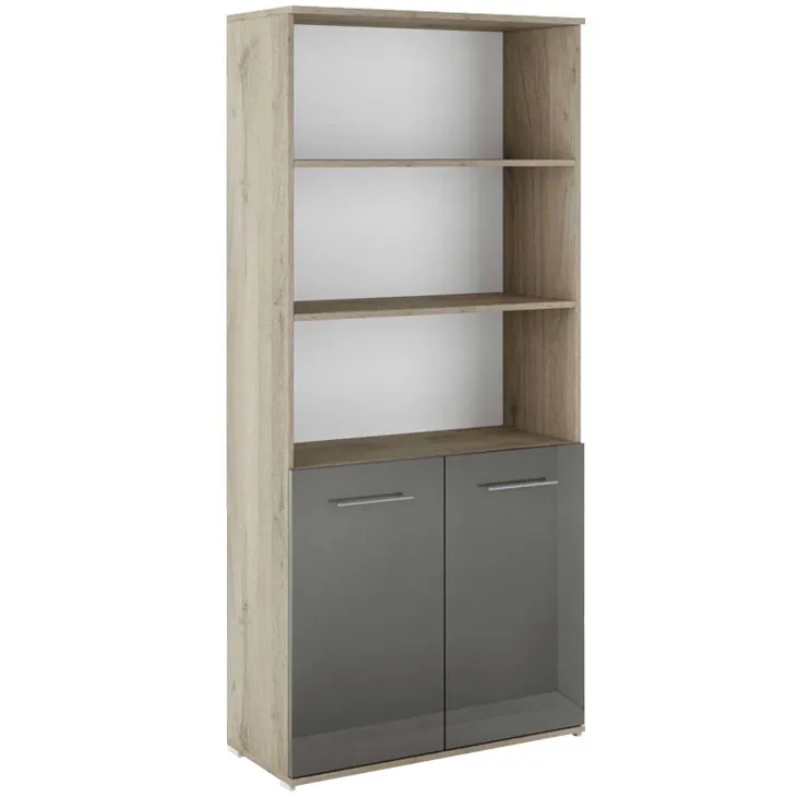 Arredo ufficio completo moderno rovere antracite lucido Time 13