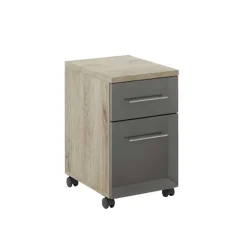 Arredo ufficio completo rovere antracite lucido Time 4
