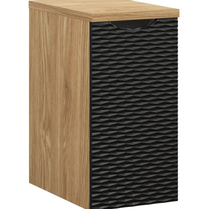 Base bagno sospesa 30x60h cm 1 anta nero rovere Swim