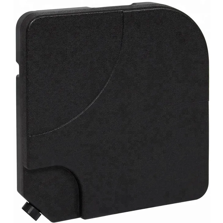 Base per ombrellone a sbalzo 50x50cm in 4 pezzi nero con attacco in metallo Atlas
