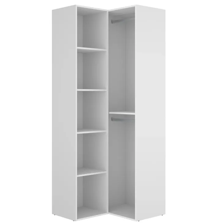 Cabina armadio angolare 85x205h cm bianco rovere Vixa