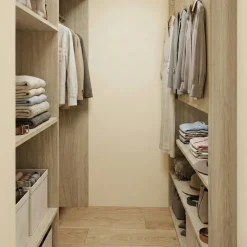 Cabina armadio 148x199h cm ad angolo rovere champagne beige Fabiana Gihome®