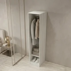 Cabina armadio 40x201h cm con appendiabiti bianco frassinato Dulcinea
