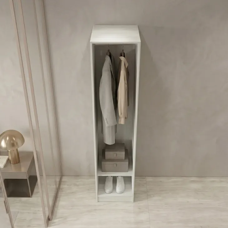 Cabina armadio 40x201h cm con appendiabiti bianco frassinato Dulcinea